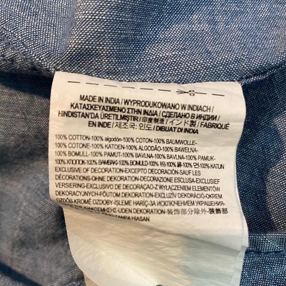 Vans Off The Wall Button Up Shirt Men's Small Short Sleeve Tailored Fit Blue - Picture 8 of 8